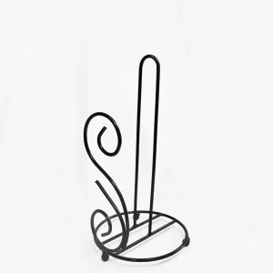 S Shape Tissue Paper Stand Kitchen Tissue Roll Stand (Black)