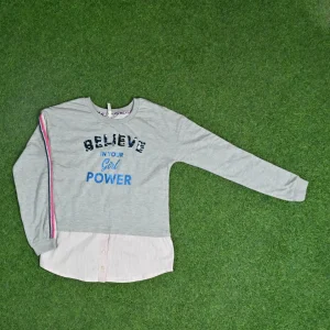 Girls Power Cotton Blend top, Summer Sweartshirt, full sleeves.