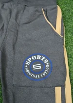 Grey Sports Track Pant with Yellow Stripe for Kids 3-4 Years - Image 3