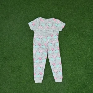 Grey-colored pajama set for a girl, 2-3 years