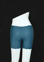 Teal Seamless Shorts for Women - Image 3