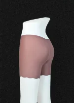 Brown Seamless Shorts for Girls - Image 2
