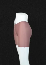 Brown Seamless Shorts for Girls - Image 3