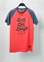 Round Neck T-Shirt (Red) - Image 2