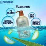 FORCANS Long Coat Aloe Shampoo For Dogs,750 Milliliter,Shiny&Healthy Coat,Customised Shampoo,Characteristics Of Pure Aloe Vera Gel,Moist Moisturizing Effect,Gentle To Weak&Trouble Prone Skin - Image 6