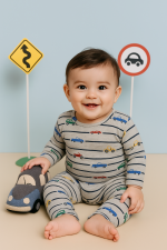 Vehicle Print Romper (0 - 3 months) - Image 4