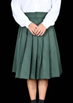 UNIFORMS Fashion Women School Uniform Skirts (Green and Grey)