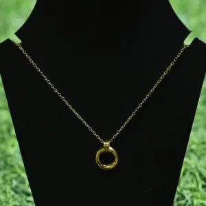 Round Shape Gold Plated Necklace