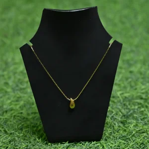 Diamond Solitaire Pendant Necklace (Titanium Gold Filled)