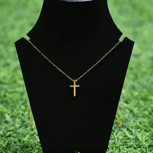 Titanium Plated Cross Women Necklace
