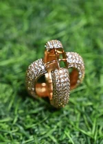 Rose Gold Round Earring For Women. - Image 2