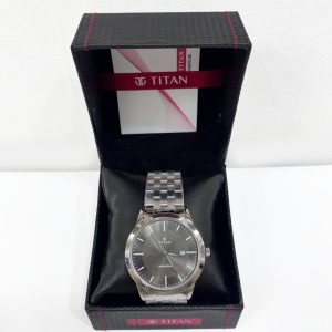 Titan Stainless Steel Analog Black Dial Men's Watch