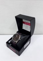 Titan Workwear Brown Dial Analog Leather Strap Watch Men - Image 2
