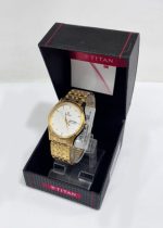 Titan Quartz Analog with Day and Date White Dial Stainless Steel Strap Watch for Men - Image 2
