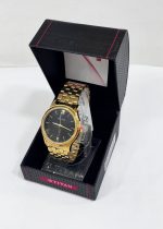 Titan Quartz Analog with Day and Date Black Dial Metal Strap Watch for Men - Image 2