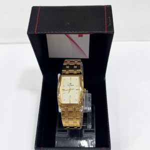 Titan Quartz Analog with Date Champagne Dial Stainless Steel Strap Watch for Men