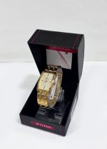 Titan Quartz Analog with Date Champagne Dial Stainless Steel Strap Watch for Men - Image 2