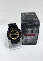G-SHOCK Black-Gold Dial Black Resin Strap Digital Watch - Image 3