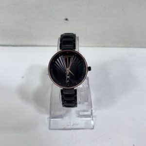 Fastrack Ruffles Quartz Analog with Date Black Dial Stainless Steel Strap Watch for Girls