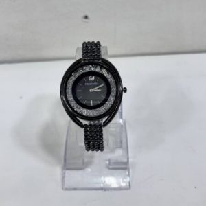 SWAROVSKI Women Crystalline Oval Black Bracelet Watch