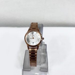 Titan Quartz Analog with Date Silver Dial Metal Strap Watch for Women