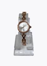 Titan Quartz Analog with Day and Date Silver Dial Metal Strap Watch for Women