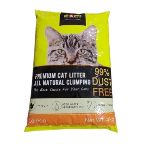 Natural Dust Free Cat Litter-4Kg(Lemon Fragrance)