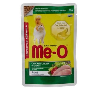 Me-O Chicken Chunk in Gravy Adult Wet Cat Food ( 80g )