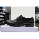 Patent Leather Crocodile Texture Smart Shoes - Image 3