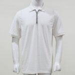 Textured White Polo Shirt