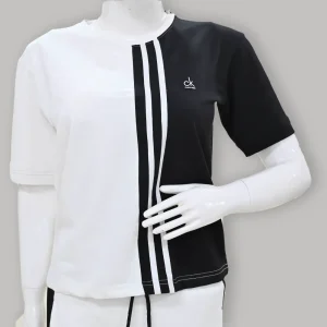 Calvin Klein Women Short Sleeves Cotton Blend Top And Bottom Set