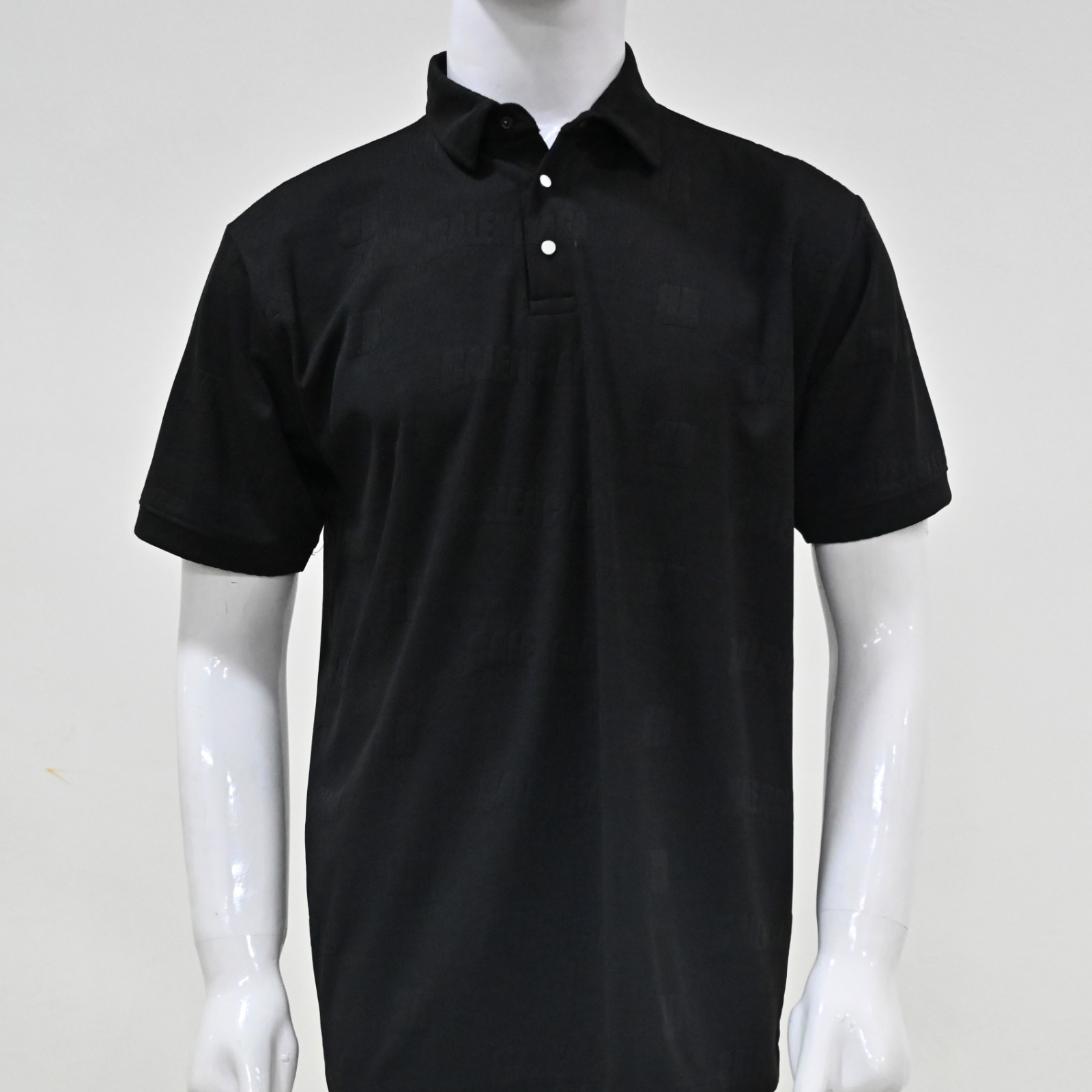 polo black Balenciaga Black Polo T-shirt for Men (XXL) - Image 1