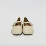 Girls creamy Mary Jane Ballerina Flat Dress Shoes
