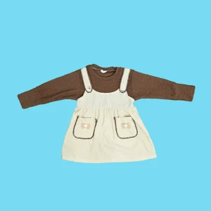 Mocha Pocket Dungaree Set