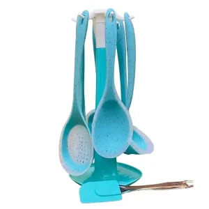 7 Piece Silicone Dispenser Set with Rotating Holder