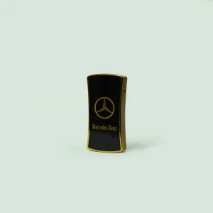 Jet Flame, Premium Metal Windproof Mercedes Benz Black Metallic Design - Windproof - Cigarette Lighter - Pocket Lighter  (Black)