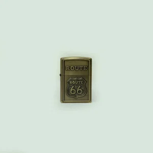 Antiqued Brass Route 66 Premium Zippo Lighter