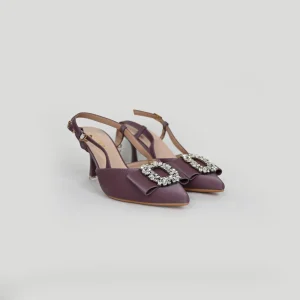 Ladamas Amethyst Radiance Embellished Slingback Heels | Women Shoes | Size 37 (27cm)
