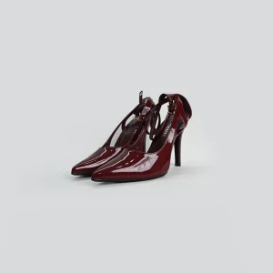 LADAMAS Women Heels Maroon Red (Size: 37;27 cm)