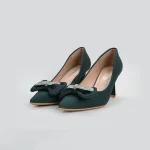 Women's black velvet stiletto heels