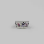 Floral Delight Plastic Bowl – Purple Bloom Design
