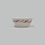 RFL Two‑Color Flower Bowl 15 L (Square, Red Floral Print) - Image 2