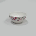 RFL Two‑Color Flower Bowl – Round, 15 L, Red Floral‑Bird Print