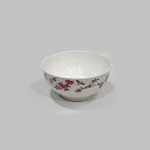 RFL Two‑Color Flower Bowl – Round, 15 L, Red Floral‑Bird Print - Image 2