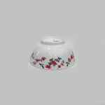 RFL Two‑Color Flower Bowl – Round, 15 L, Red Floral‑Bird Print - Image 4