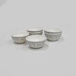RFL Two‑Color Flower Mini Bowl Set – Gray Vine Print (6‑Piece) - Image 2
