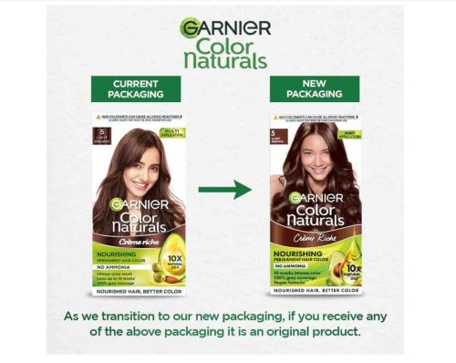 Garnier Color Naturals Crème hair color, Shade 5 Light Brown, 70ml + 60g - Image 3