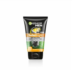 Garnier Men, Face Wash, Brightening & Anti-Pollution, TurboBright Double Action, 100 g