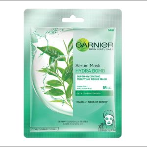 Garnier Skin Naturals, Green Tea, Face Serum Sheet Mask