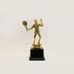 Badminton Trophy - 5.7 Inch, Gold